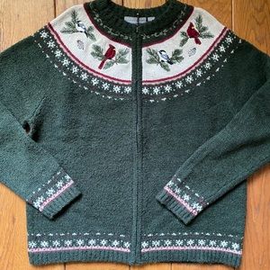 Croft & Barrow Cardinal and Chickadee Xmas Sweater